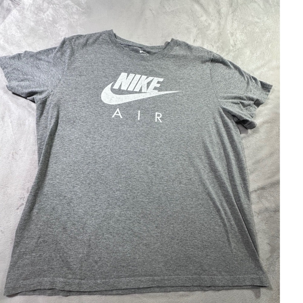Nike Air Mens Heather Gray Graphic T-Shirt XL Short Sleeve Crew Neck Swoosh Tee